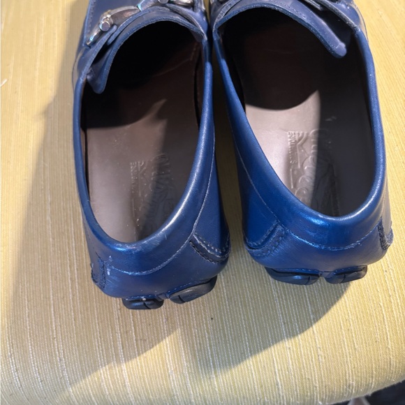 Salvatore Ferragamo Navy Leather Loafers main image 4